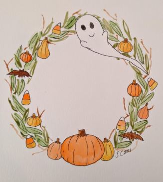 Festive Halloween Wreath