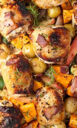 One-Pan Maple Glazed Chicken and Vegetables