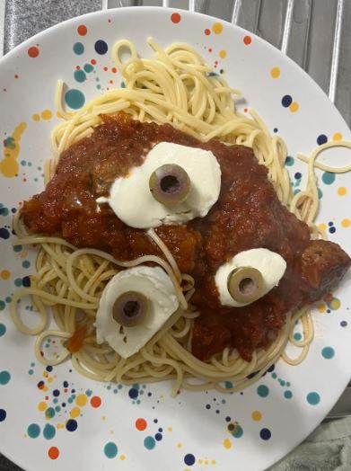 Bloody Eyeball Spaghetti