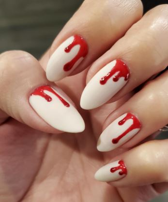 Classic Blood Drip Nails