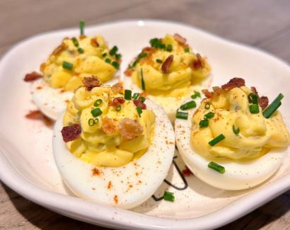 Eyeball Deviled Eggs