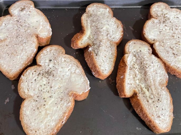 Ghostly Garlic Bread