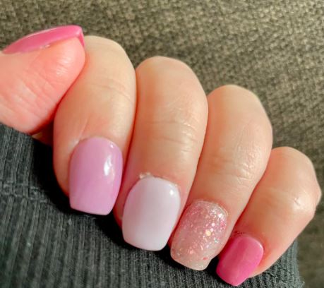 Glittery Pink Tips