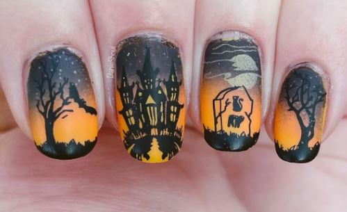 Haunted House Nails