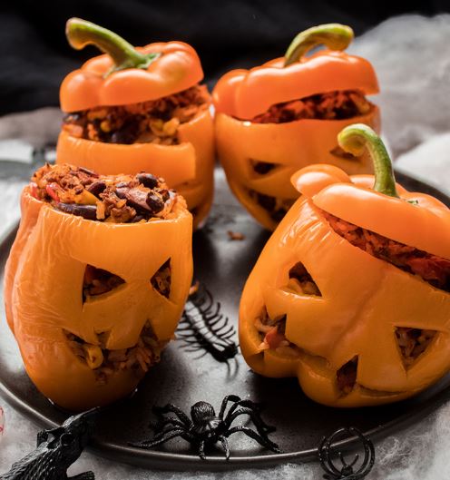 Spooky Stuffed Peppers