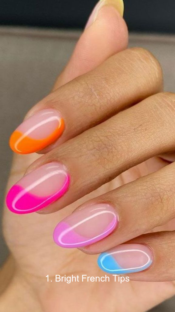 1. Bright French Tips