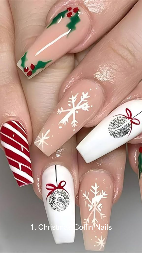 1. Christmas Coffin Nails