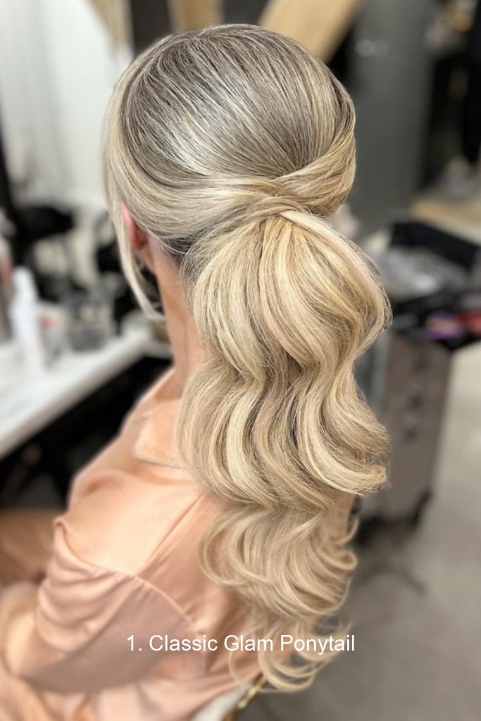 1. Classic Glam Ponytail