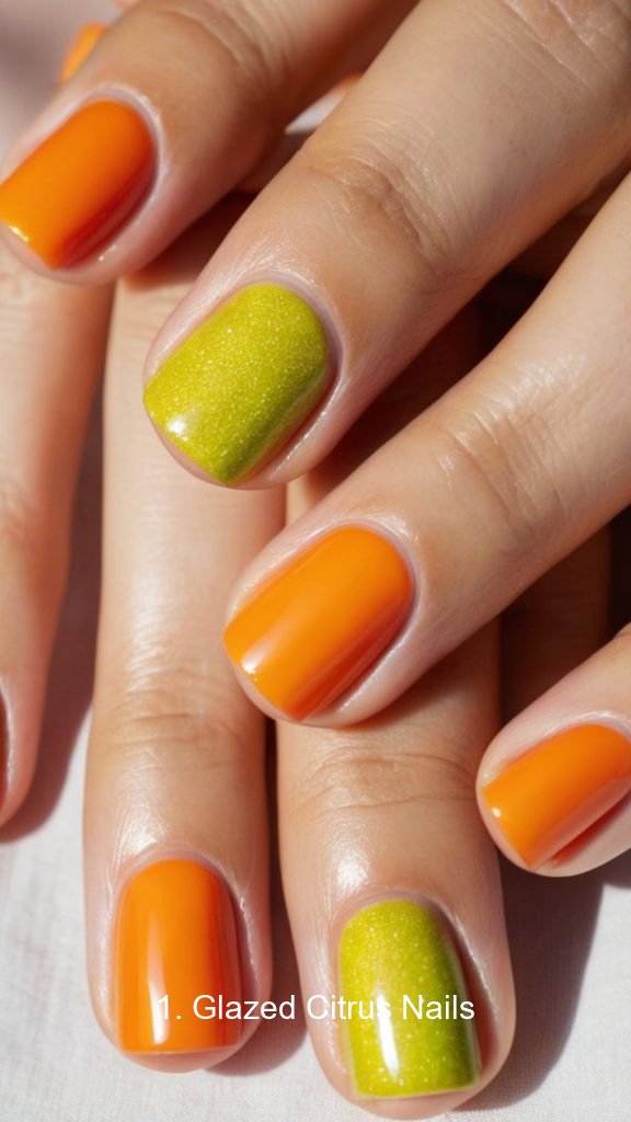 1. Glazed Citrus Nails