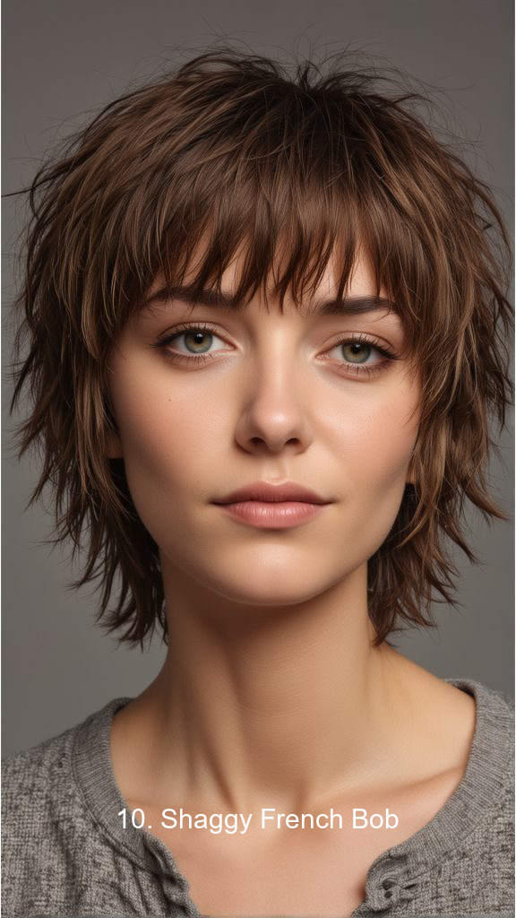 10. Shaggy French Bob