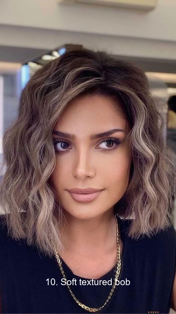 10. Soft textured bob