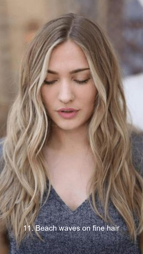 11. Beach waves on fine hair