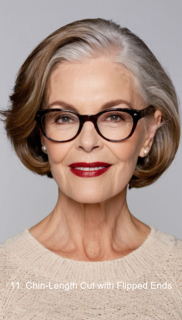 11. Chin-Length Cut with Flipped Ends