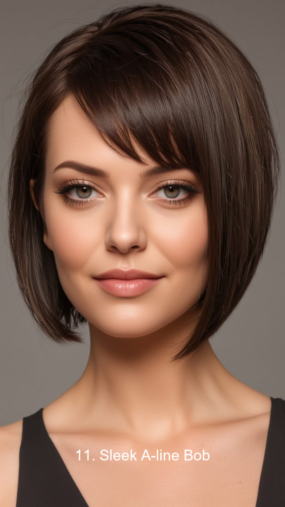 11. Sleek A-line Bob