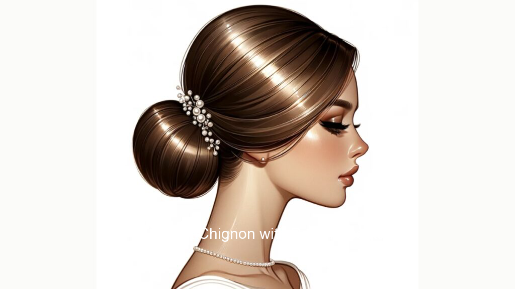 11. Sleek Chignon with Pearl Accents