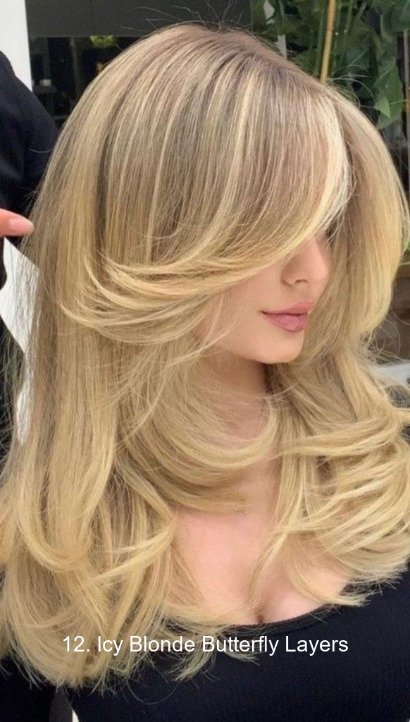 12. Icy Blonde Butterfly Layers