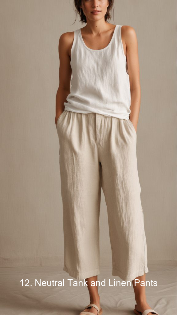 12. Neutral Tank and Linen Pants