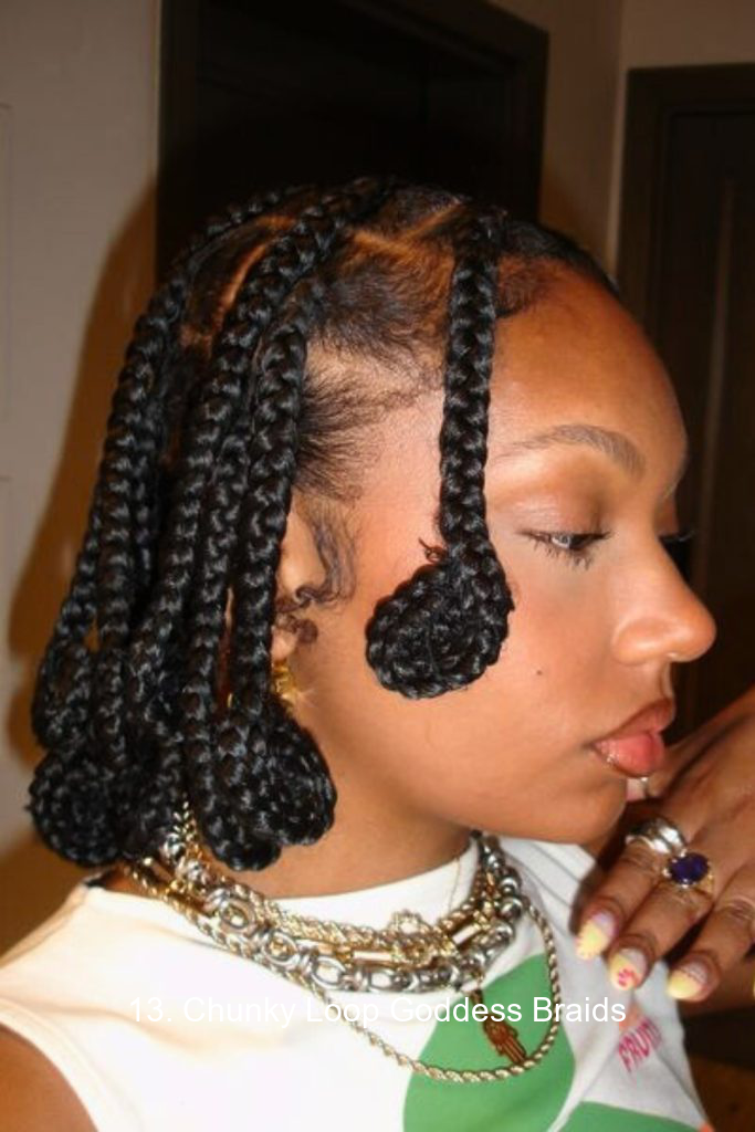 13. Chunky Loop Goddess Braids