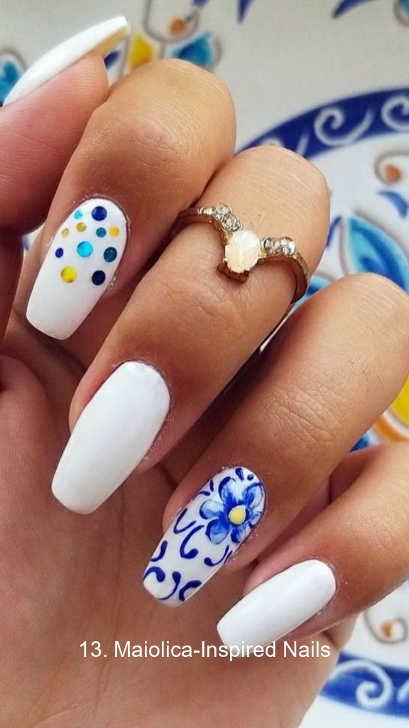 13. Maiolica-Inspired Nails
