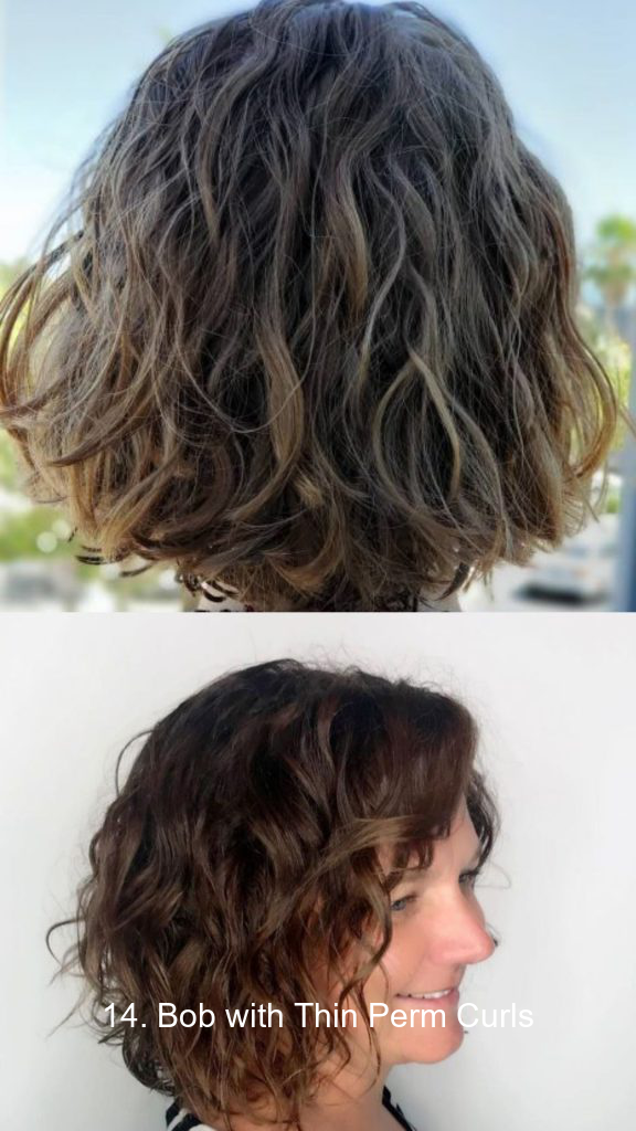 14. Bob with Thin Perm Curls