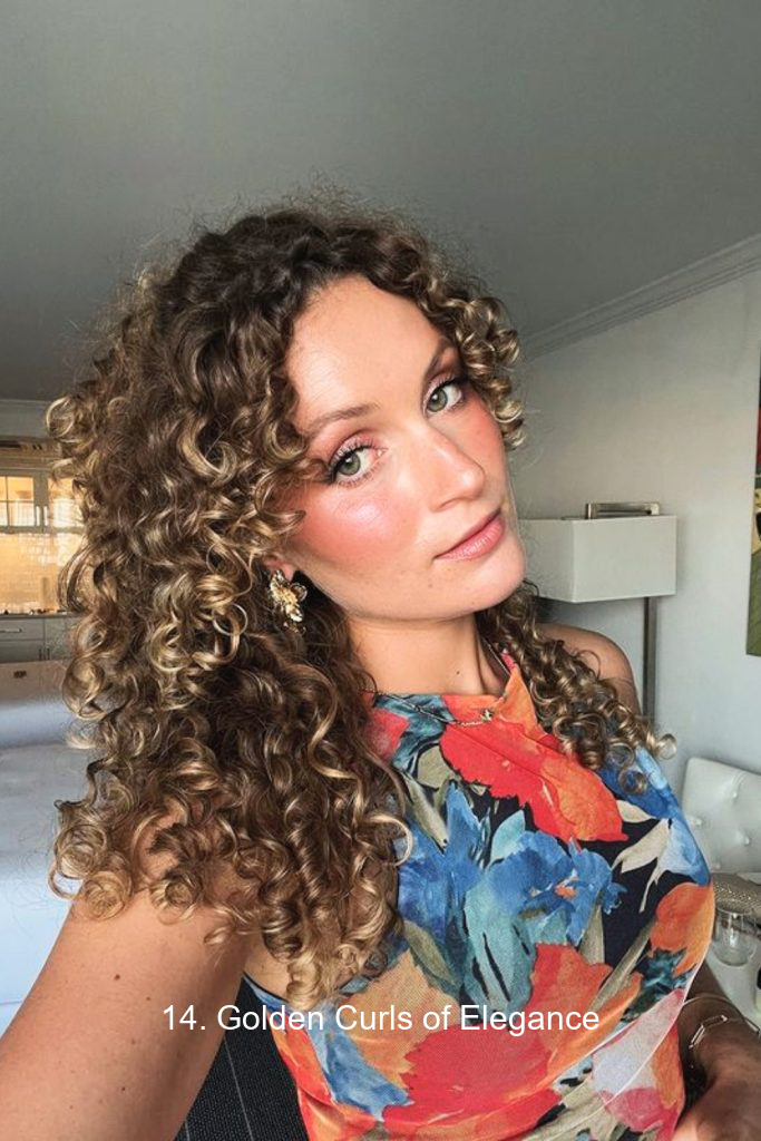14. Golden Curls of Elegance