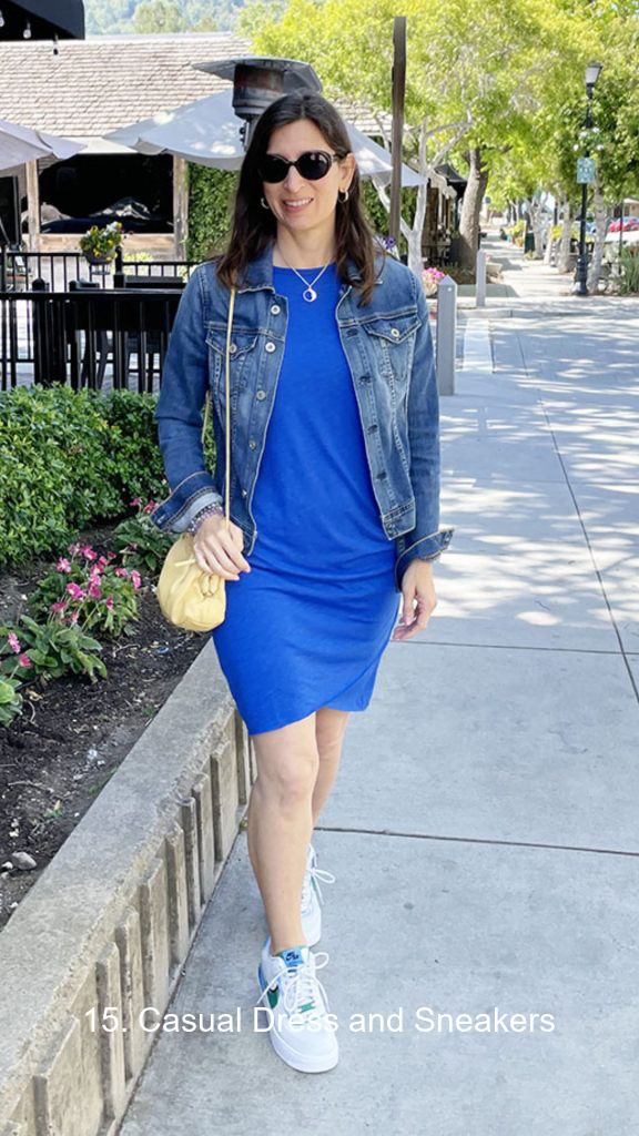 15. Casual Dress and Sneakers