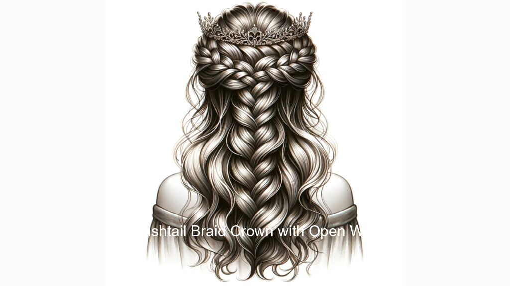 15. Fishtail Braid Crown with Open Waves