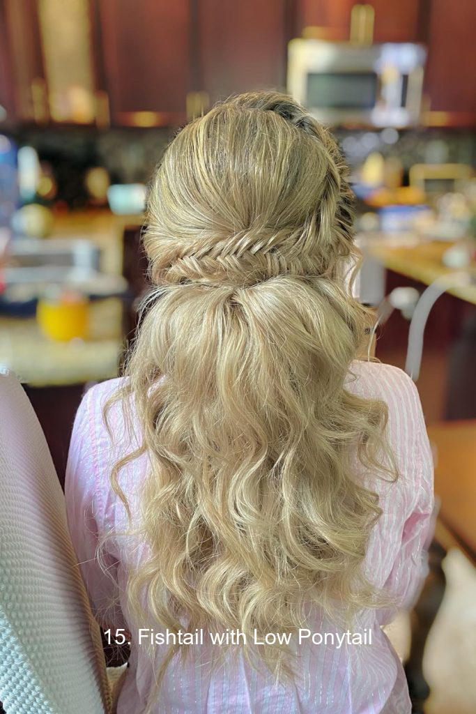 15. Fishtail with Low Ponytail
