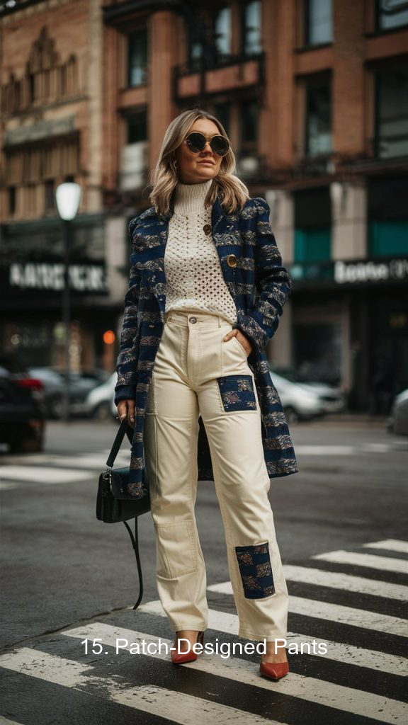 15. Patch-Designed Pants