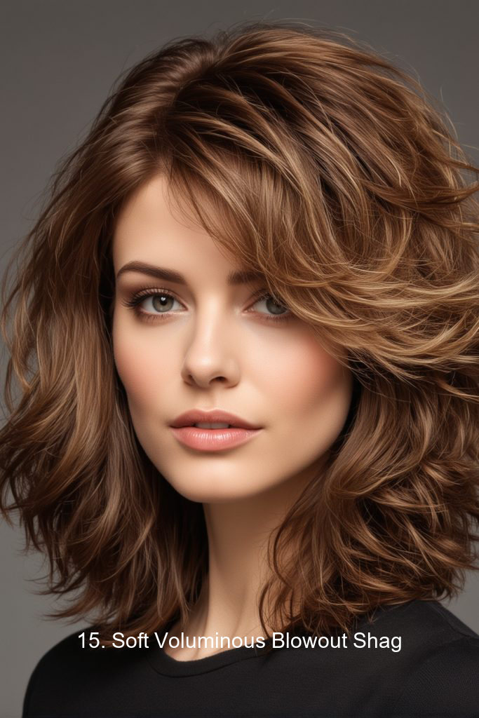 15. Soft Voluminous Blowout Shag