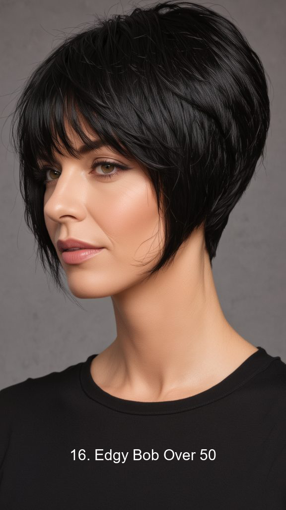 16. Edgy Bob Over 50