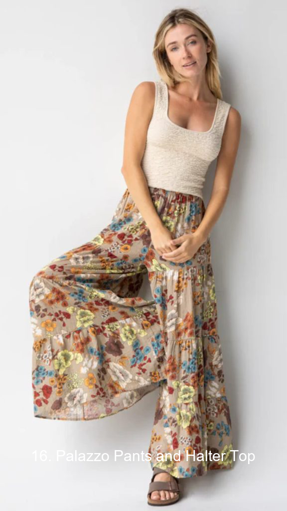 16. Palazzo Pants and Halter Top