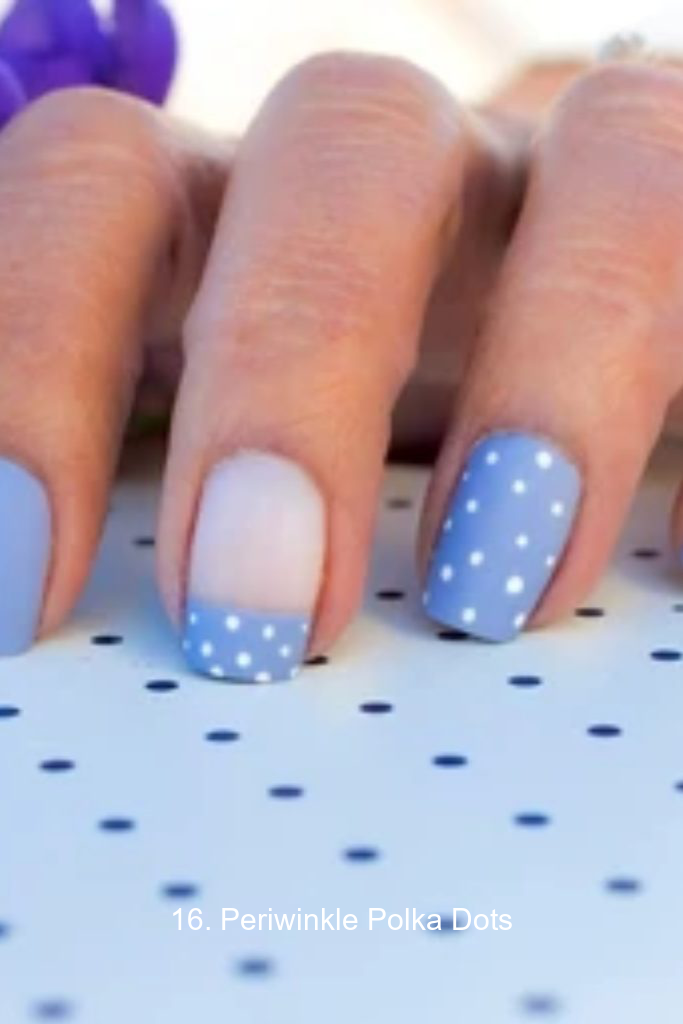 16. Periwinkle Polka Dots