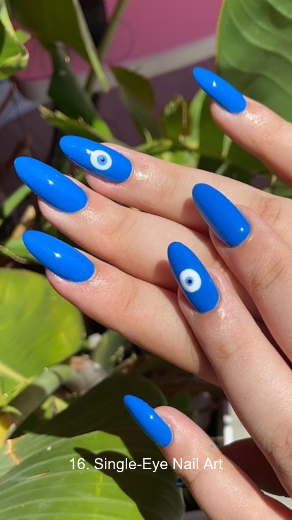 16. Single-Eye Nail Art