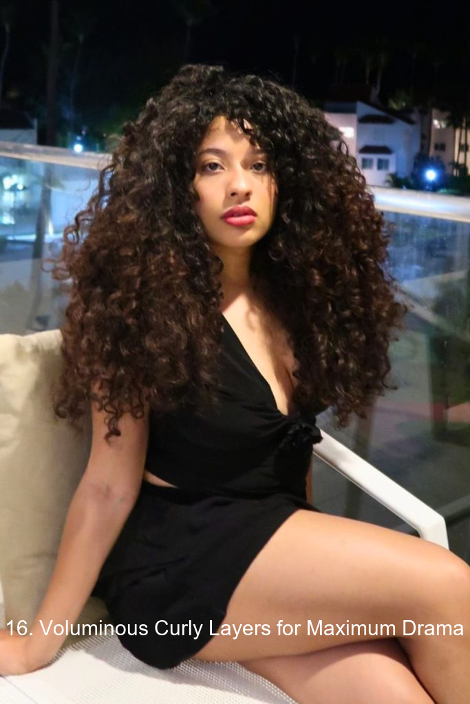 16. Voluminous Curly Layers for Maximum Drama