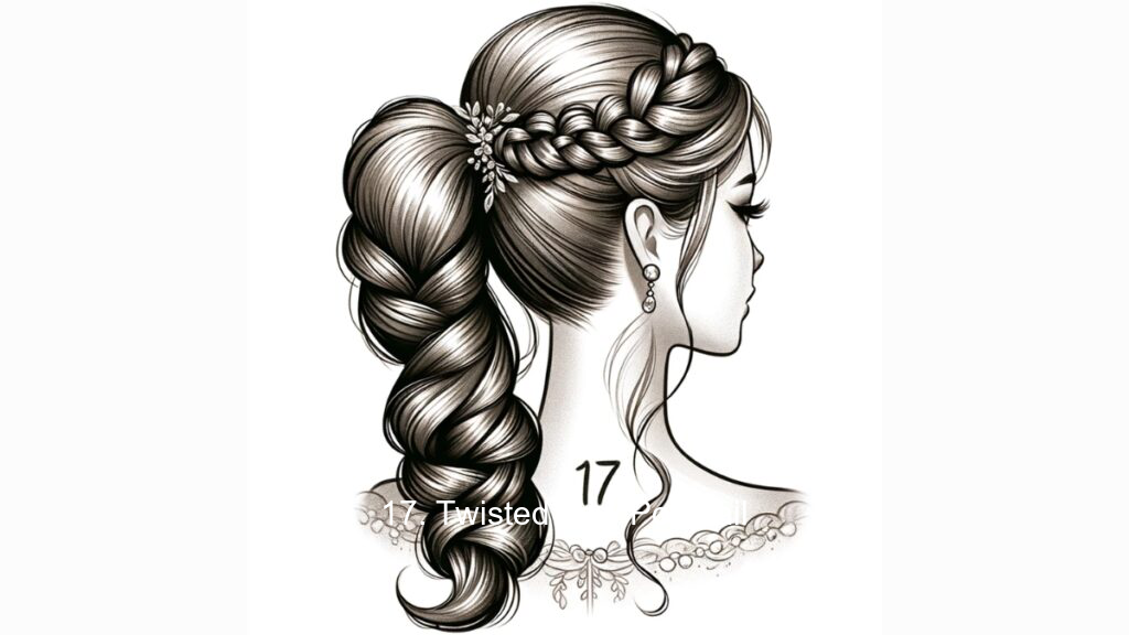 17. Twisted Low Ponytail