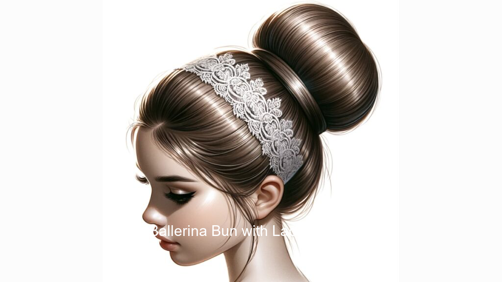 18. Ballerina Bun with Lace Headband
