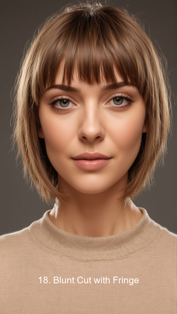 18. Blunt Cut with Fringe