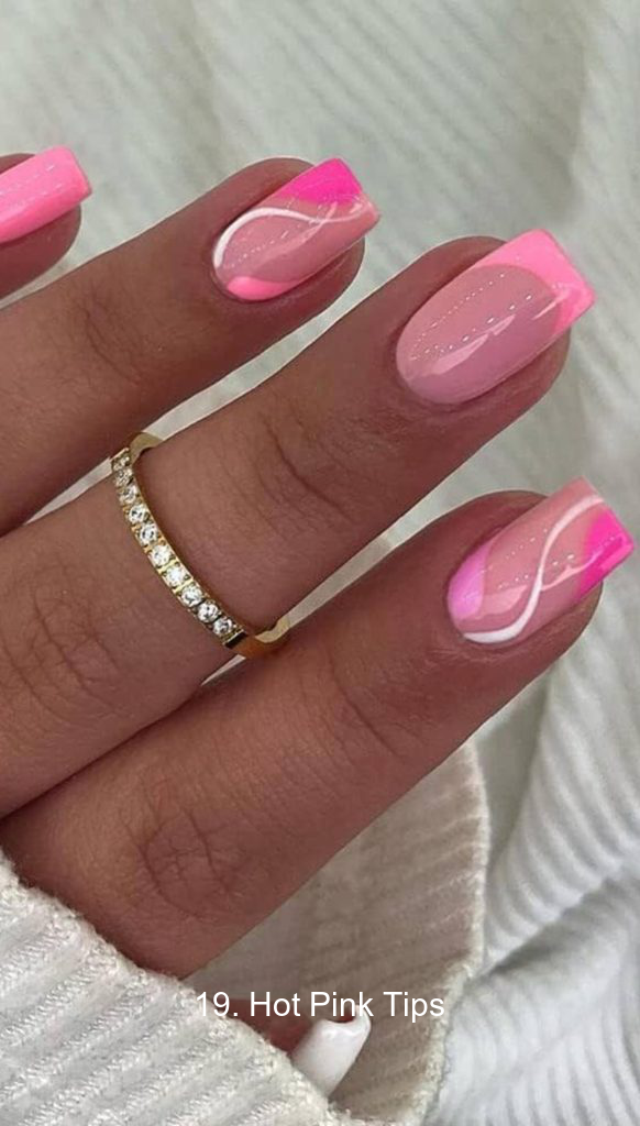 19. Hot Pink Tips