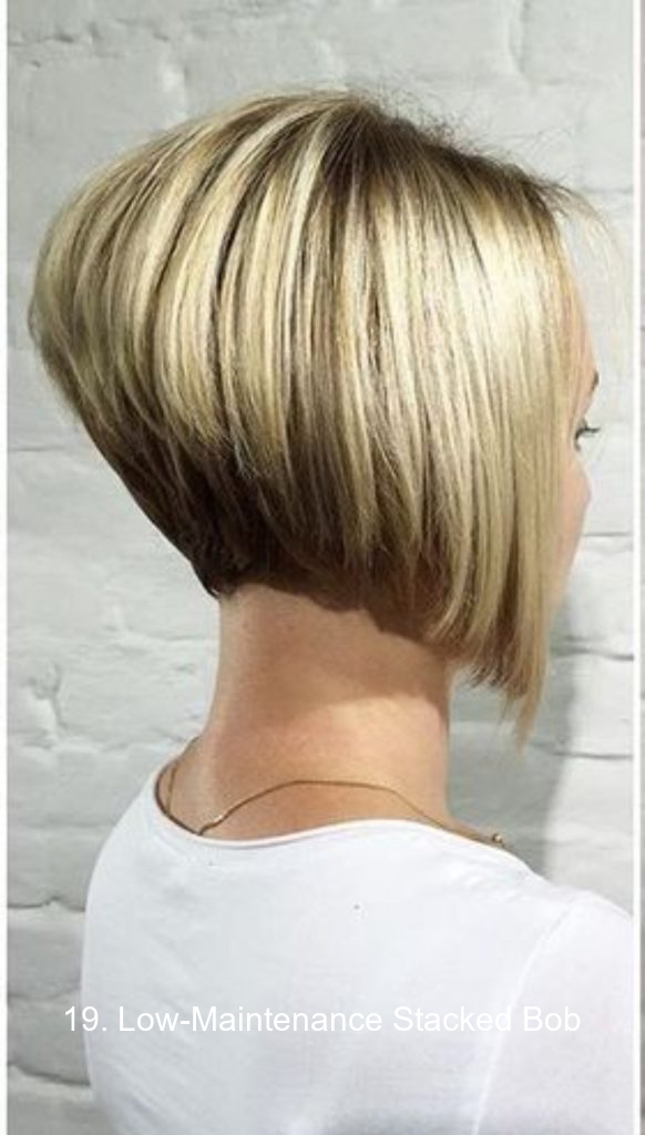 19. Low-Maintenance Stacked Bob