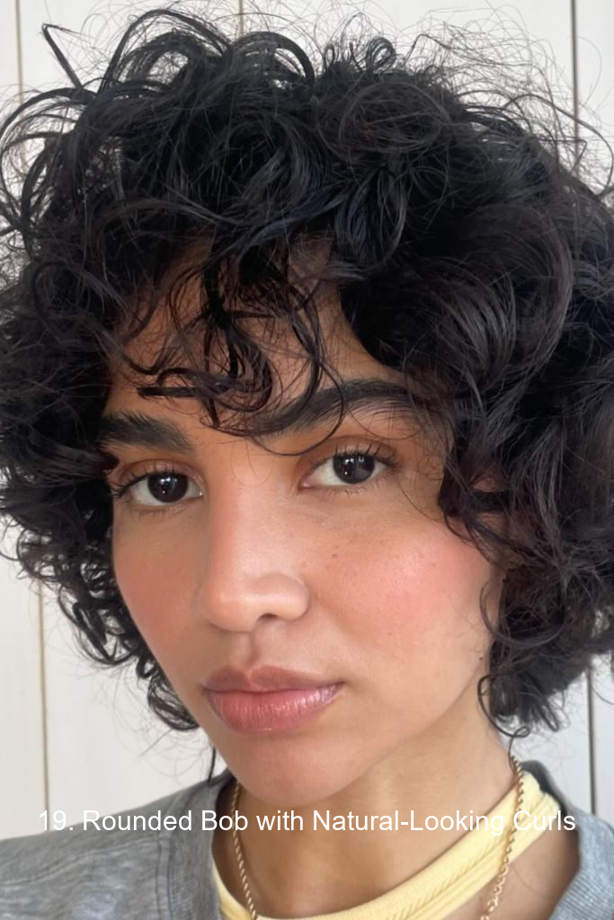 19. Rounded Bob with Natural-Looking Curls