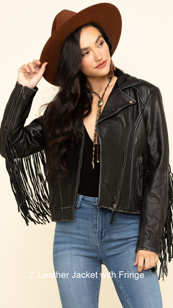 2. Leather Jacket with Fringe