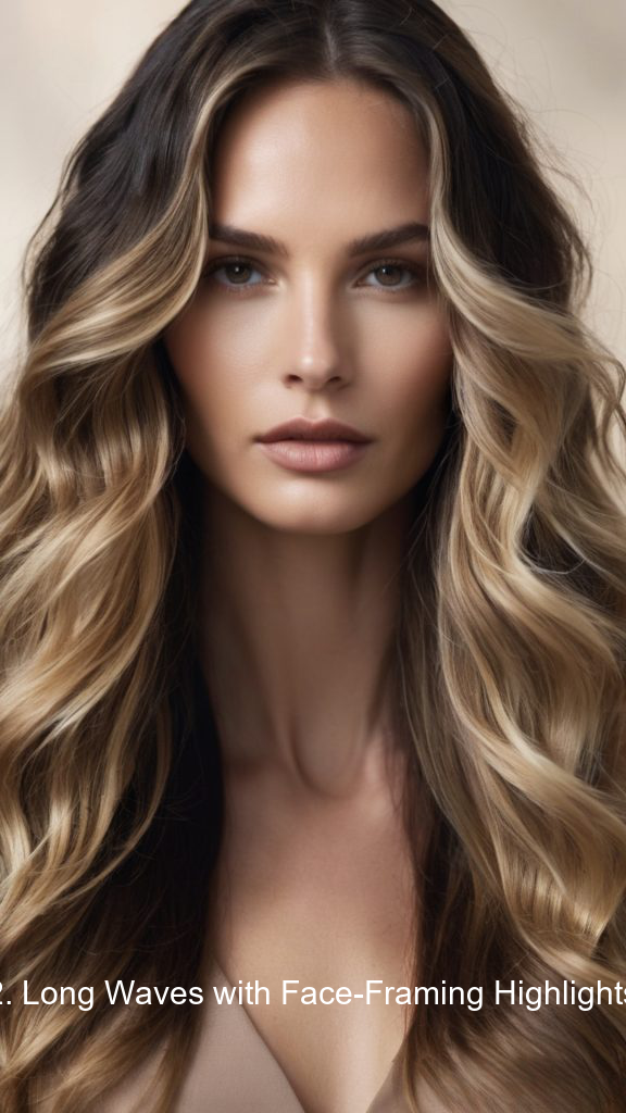 2. Long Waves with Face-Framing Highlights