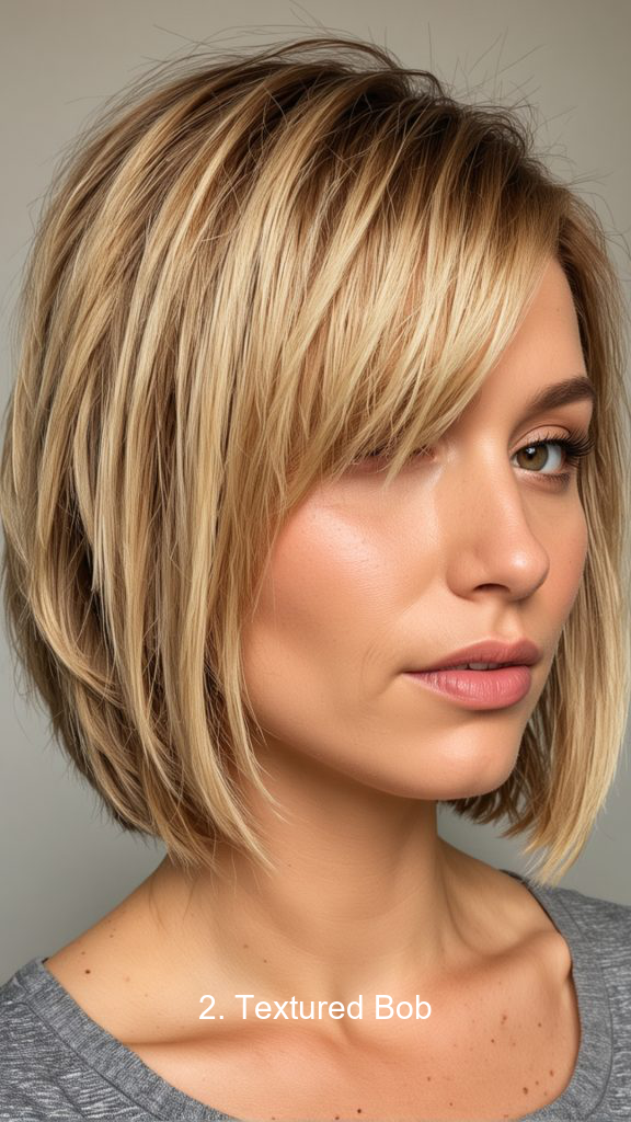 2. Textured Bob