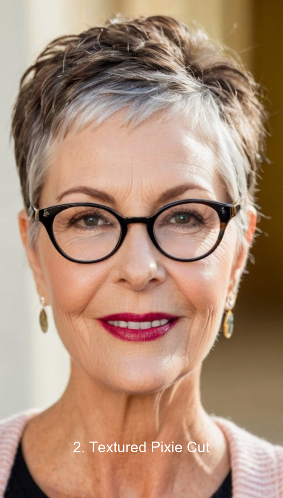 2. Textured Pixie Cut
