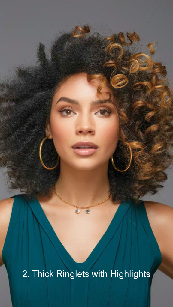 2. Thick Ringlets with Highlights
