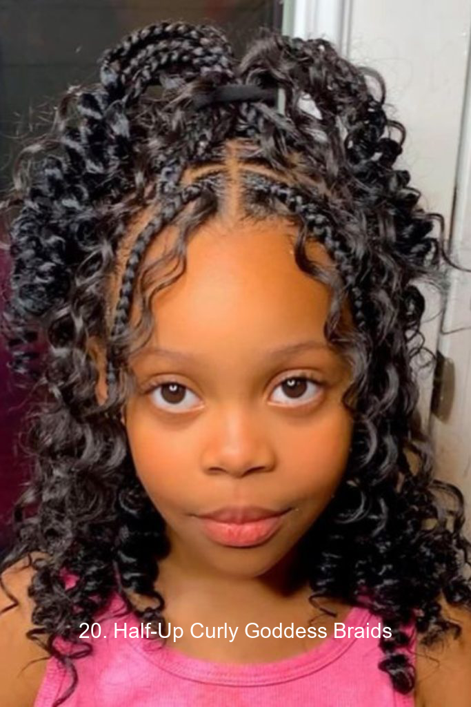 20. Half-Up Curly Goddess Braids