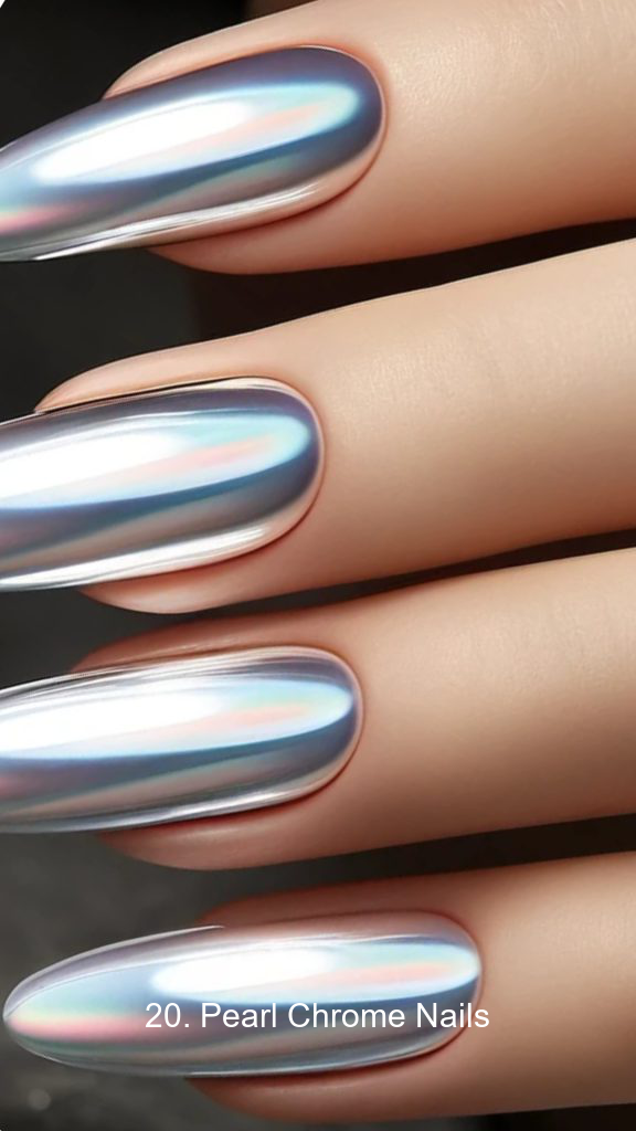 20. Pearl Chrome Nails