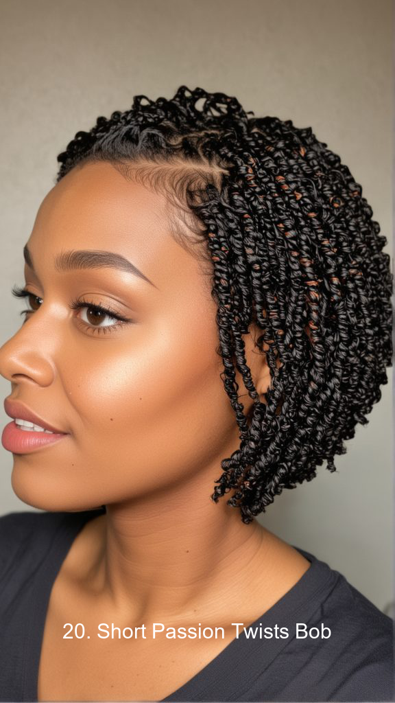 20. Short Passion Twists Bob