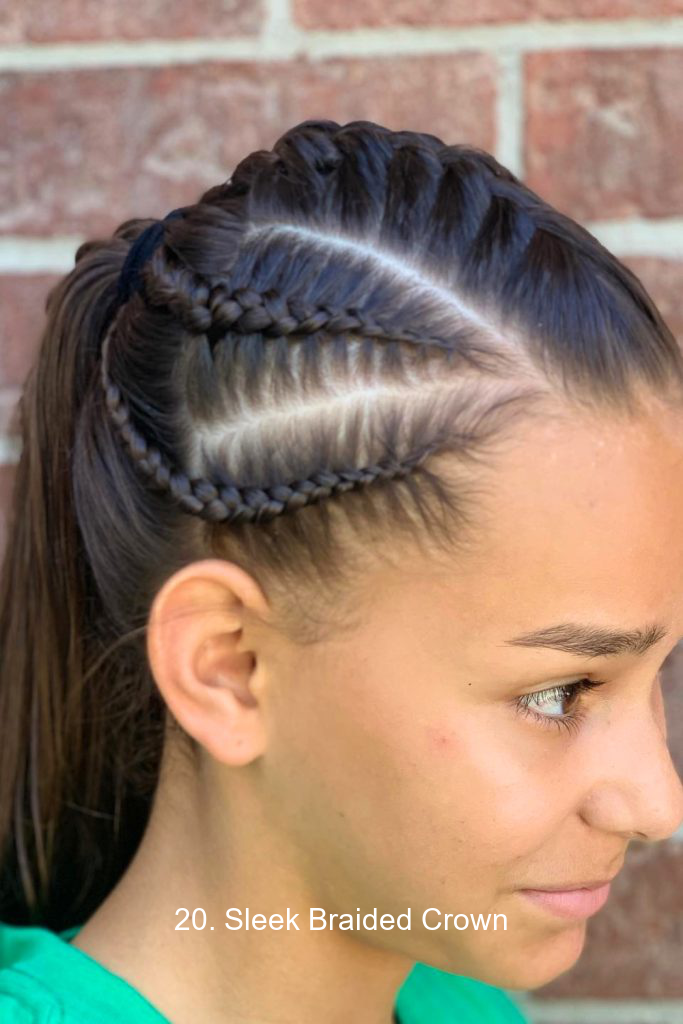 20. Sleek Braided Crown